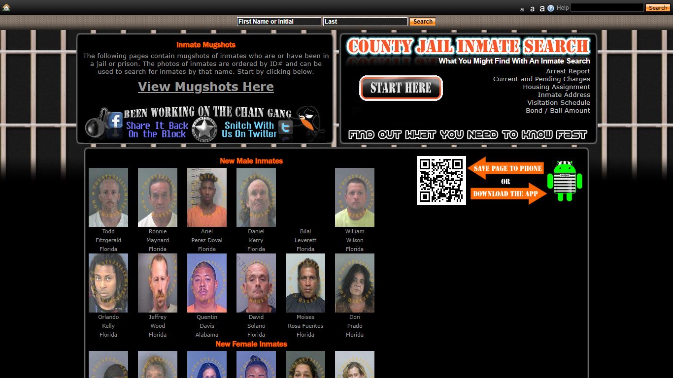 Recent Arrest Mugshots And Inmate Search - County Jail Inmate Search